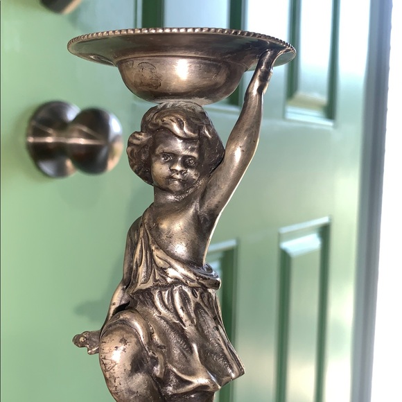 Antique Silver Plated decor item (candle holder) - Picture 6 of 6